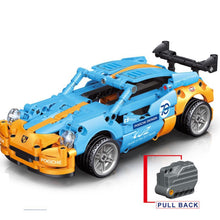 Load image into Gallery viewer, 358PCS MOC Technic Speed Pull Back Blue Racing Sports Car Model Toy Building Block Brick Gift Kids DIY Set New 1:22 Compatible Lego
