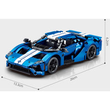 Load image into Gallery viewer, 522PCS MOC Technic Speed Blue GT22 Super Racing Sports Car Model Toy Building Block Brick Gift Kids DIY Set New 1:18 Compatible Lego
