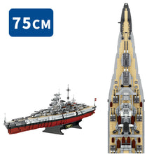 Load image into Gallery viewer, 2081PCS Military WW2 KMS Bismarck Battleship Figure Model Toy Building Block Brick Gift Kids DIY Set New Stand Compatible Lego
