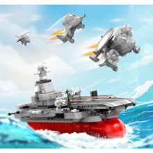 Load image into Gallery viewer, 779PCS Military WW2 Fujian Class Aircraft Carrier Stand Figure Model Toy Building Block Brick Gift Kids DIY Set New Compatible Lego
