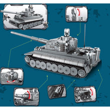 Load image into Gallery viewer, 1053PCS Military WW2 Tiger I Heavy Main Battle Tank Figure Model Toy Building Block Brick Gift Kids DIY Set New Compatible Lego
