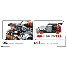 Load image into Gallery viewer, 642PCS MOC Technic Speed Pull Back Mini R56 JCW Copper Cute Racing Sports Car Model Toy Building Block Brick Gift Kids DIY Set New 1:24 Compatible Lego
