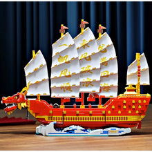 Load image into Gallery viewer, 2207PCS MOC Technic Traditional Dragon Sail Boat Ship Model Toy Building Block Brick Gift Kids DIY Set New Compatible Lego
