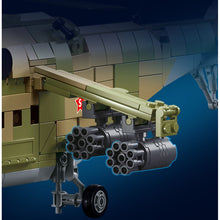 Load image into Gallery viewer, 893PCS Military WW2 Mi-24 Hind Armed Transport Helicopter Figure Model Toy Building Block Brick Gift Kids DIY Set New 1:30 Compatible Lego
