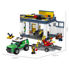 Load image into Gallery viewer, 630PCS MOC City Car Repair Shop Figure Model Toy Building Block Brick Gift Kids DIY Set New Compatible Lego
