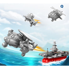 Load image into Gallery viewer, 779PCS Military WW2 Fujian Class Aircraft Carrier Stand Figure Model Toy Building Block Brick Gift Kids DIY Set New Compatible Lego
