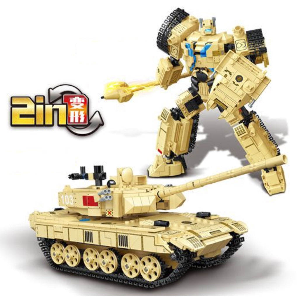 917PCS MOC 2in1 96B Main Battle Tank Mecha Figure Model Toy Building Block Brick Gift Kids DIY Set New Compatible Lego