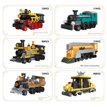 Load image into Gallery viewer, 466PCS MOC 6 Sets Mini Vintage Classic Train CO 490 Steam Lootive Model Toy Building Block Brick Gift Kids DIY Compatible Lego
