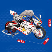 Load image into Gallery viewer, 1055PCS MOC Technic Speed Cartoon RX-78 Racing Sports Motorcycle Motor Bike Model Toy Building Block Brick Gift Kids DIY Set New Compatible Lego
