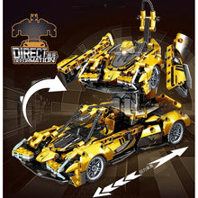 Load image into Gallery viewer, 534PCS MOC Technic Speed Transformers Deformation Pull Back Racing Car Mecha Model Toy Building Block Brick Gift Kids DIY Compatible Lego
