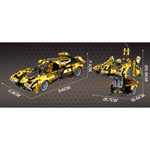 Load image into Gallery viewer, 534PCS MOC Technic Speed Transformers Deformation Pull Back Racing Car Mecha Model Toy Building Block Brick Gift Kids DIY Compatible Lego
