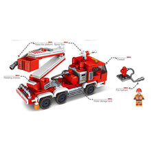 Load image into Gallery viewer, 328PCS MOC City Ladder Fire Truck Engine Figure Model Toy Building Block Brick Gift Kids DIY Set New Compatible Lego
