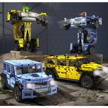 Load image into Gallery viewer, MOC Pull Back G Class HUMMER H2 SUV Car Transformer Robot Mecha Figure Model Toy Building Block Brick Gift Kids DIY Set New Compatible Lego
