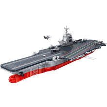Load image into Gallery viewer, 3168PCS Military WW2 PLA Navy Large Fujian Class 003 Aircraft Carrier Figure Model Toy Building Block Brick Gift Kids DIY Set New Compatible Lego
