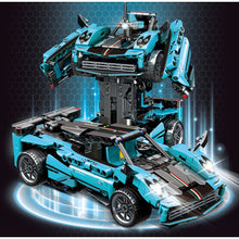 Load image into Gallery viewer, 523PCS MOC Technic Speed Transformers Deformation Pull Back Racing Car Mecha Model Toy Building Block Brick Gift Kids DIY Compatible Lego
