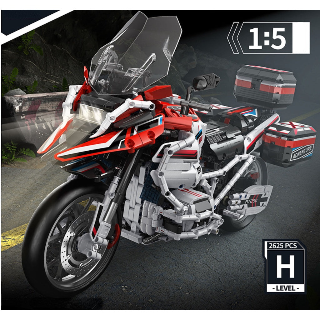 2625PCS MOC Technic Speed Large Advanture R1200GS Motorcycle Motor Bike Model Toy Building Block Brick Gift Kids DIY Set New 1:5 Compatible Lego