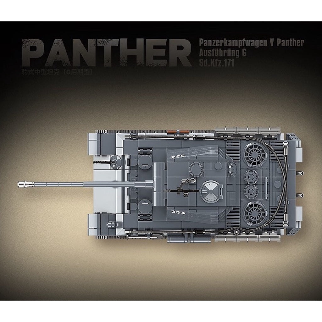 Set De Construction Panzerkampfwagen V Panther WW2 – 1180 Pièces, Compatible Lego