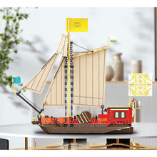 Load image into Gallery viewer, 495PCS MOC Sailboat Ship Royal Dutch Yacht Model Toy Building Block Brick Gift Kids DIY Set New Compatible Lego
