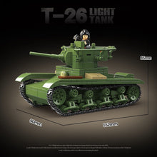 Load image into Gallery viewer, 705PCS MOC Military T-26 Light Tank Figure Model Toy Building Block Brick Gift Kids DIY Set New Compatible Lego
