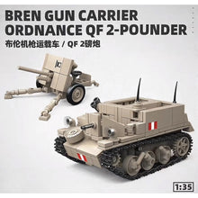 Load image into Gallery viewer, 389PCS MOC Military Bren Carrier Ordnance QF 2-Pounder Model Toy Building Block Brick Gift Kids DIY Set New 1:35 Compatible Lego
