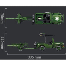 Load image into Gallery viewer, 457PCS MOC Military Willys Jeep Car Figure Model Toy Building Block Brick Gift Kids DIY Set New Compatible Lego
