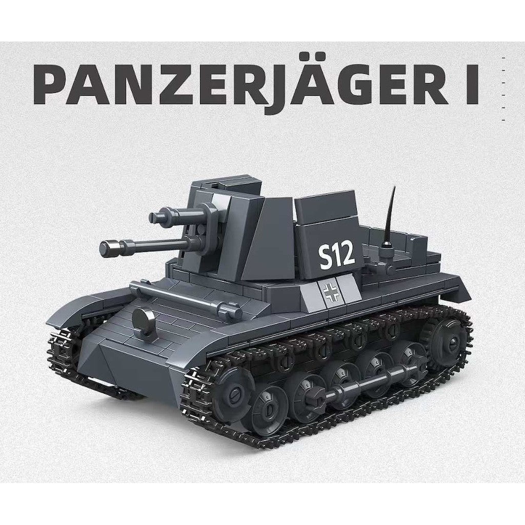 405PCS MOC Military Panzerjager I 1 Tank Model Toy Building Block Brick Gift Kids DIY Set New 1:35 Compatible Lego