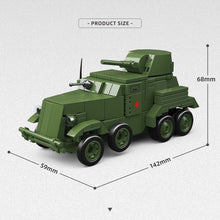 Load image into Gallery viewer, 350PCS MOC Military BA-10 Broneavto Mobil 10 Truck Model Toy Building Block Brick Gift Kids DIY Set New 1:35 Compatible Lego
