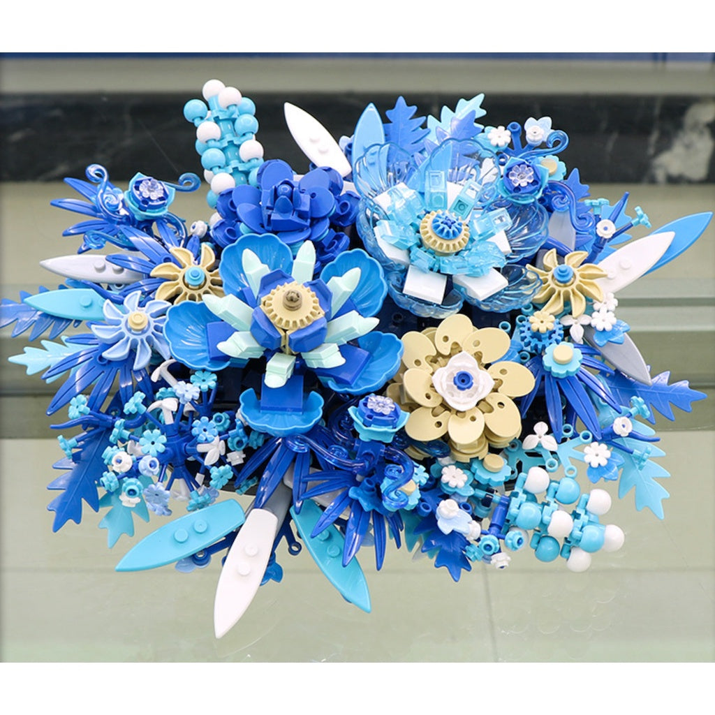 917PCS MOC Flower Floral Wall Decoration Model Toy Building Block
