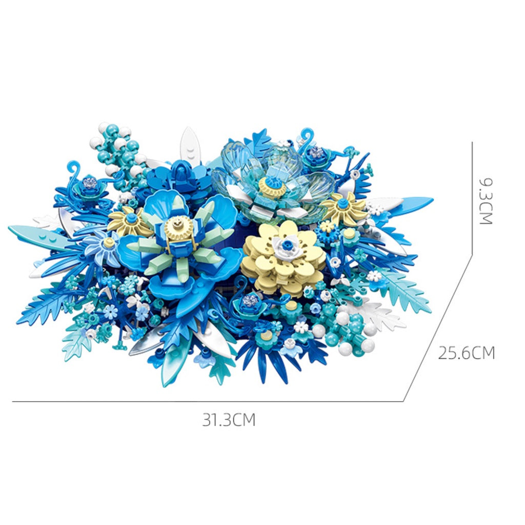 917PCS MOC Flower Floral Wall Decoration Model Toy Building Block
