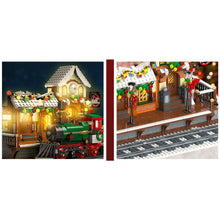 Load image into Gallery viewer, 1362PCS MOC Christmas Train Station Light Model Toy Building Block Brick Gift Kids DIY Set New Compatible Lego
