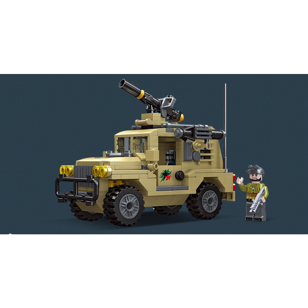 314PCS MOC Military Combat Vehicle Jeep Figure Model Toy Building Block Brick Gift Kids DIY Set New Compatible Lego
