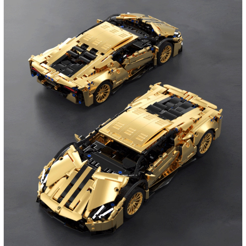1309PCS MOC Technic Speed Static Gold LP700-4 Spidron LB834 Super Racing Sports Car Model Toy Building Block Brick Gift Kids DIY Set New Compatible Lego