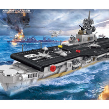 Load image into Gallery viewer, 816PCS MOC Military Essex Class Aircraft Carrier Figure Model Toy Building Block Brick Gift Kids DIY Set New Compatible Lego
