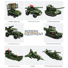Load image into Gallery viewer, 987PCS MOC Military WW2 8in1 Pantsir S1 Truck Tank Helicopter Fighter Model Toy Building Block Brick Gift Kids DIY Set New Compatible Lego
