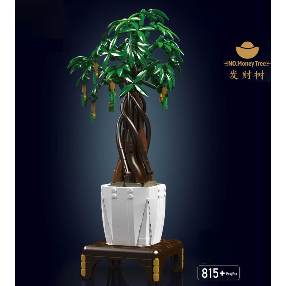 815PCS MOC Money Tree Flower Vase Decorate Model Toy Building Block Brick Gift Kids DIY Set New Compatible Lego