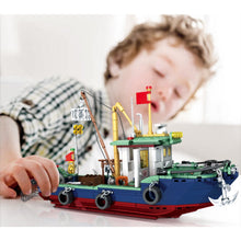 Load image into Gallery viewer, 582PCS MOC Fishing Boat Ship Model Toy Building Block Brick Gift Kids DIY Set New Compatible Lego
