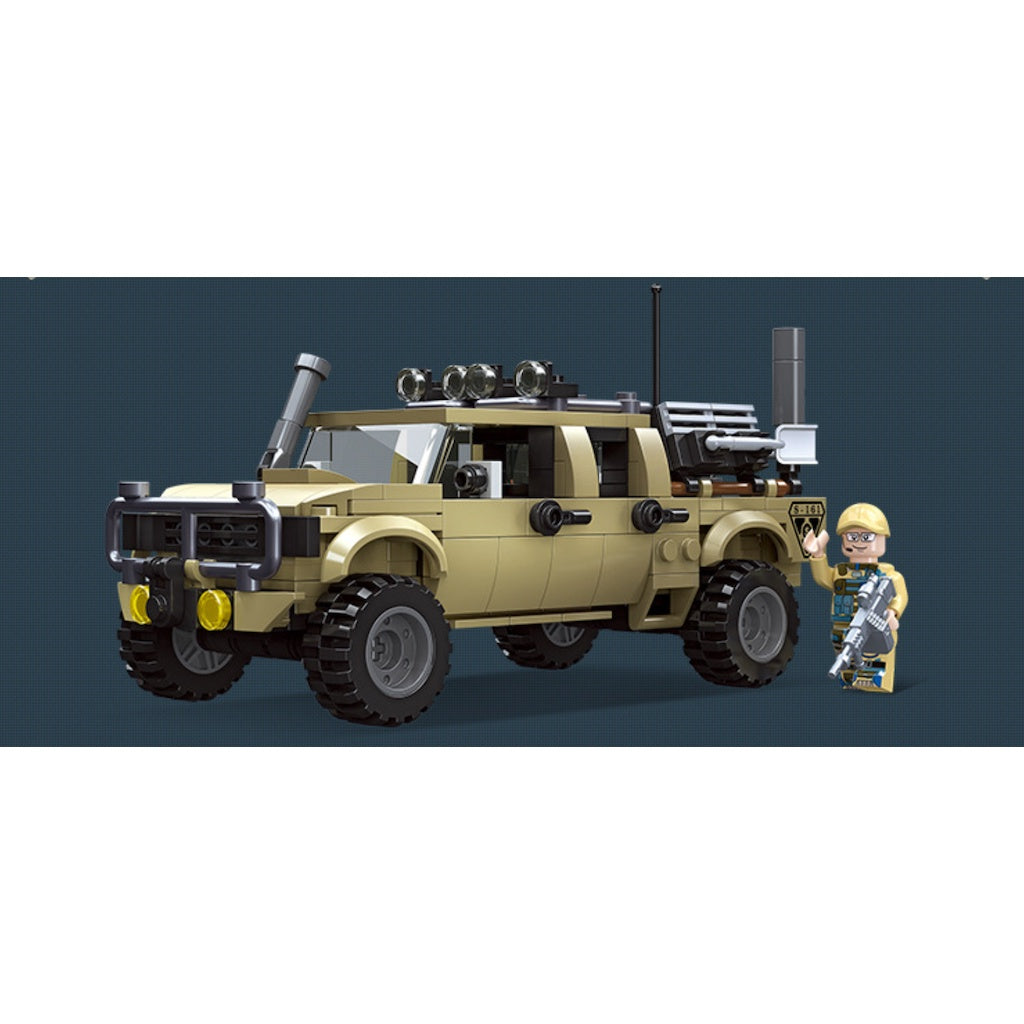 292PCS MOC Military Special Off Road Vehicle Figure Model Toy Building Block Brick Gift Kids DIY Set New Compatible Lego