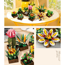 Load image into Gallery viewer, 913PCS MOC Succulent Flower Bonsai Model Toy Building Block Brick Gift Kids DIY Set New Display Decorate Compatible Lego

