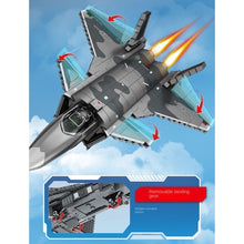 Load image into Gallery viewer, 845PCS MOC Military Chengdu J-20 Fire Fang Stealth Air Fighter Airplane Aircraft Figure Model Toy Building Block Brick Gift Kids DIY Set New Compatible Lego
