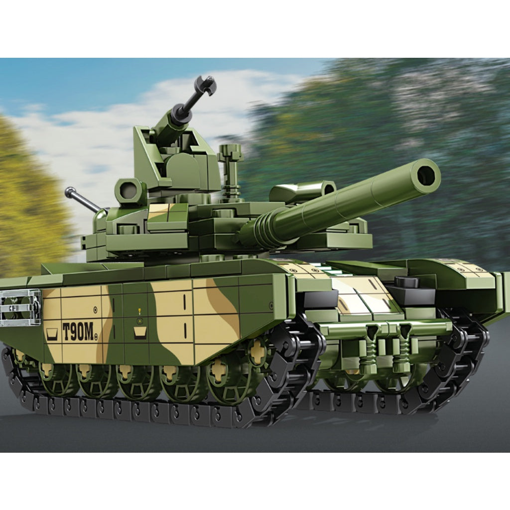 293PCS MOC Military T-90 Main Battle Tank Figure Model Toy Building Block Brick Gift Kids DIY Set New Compatible Lego