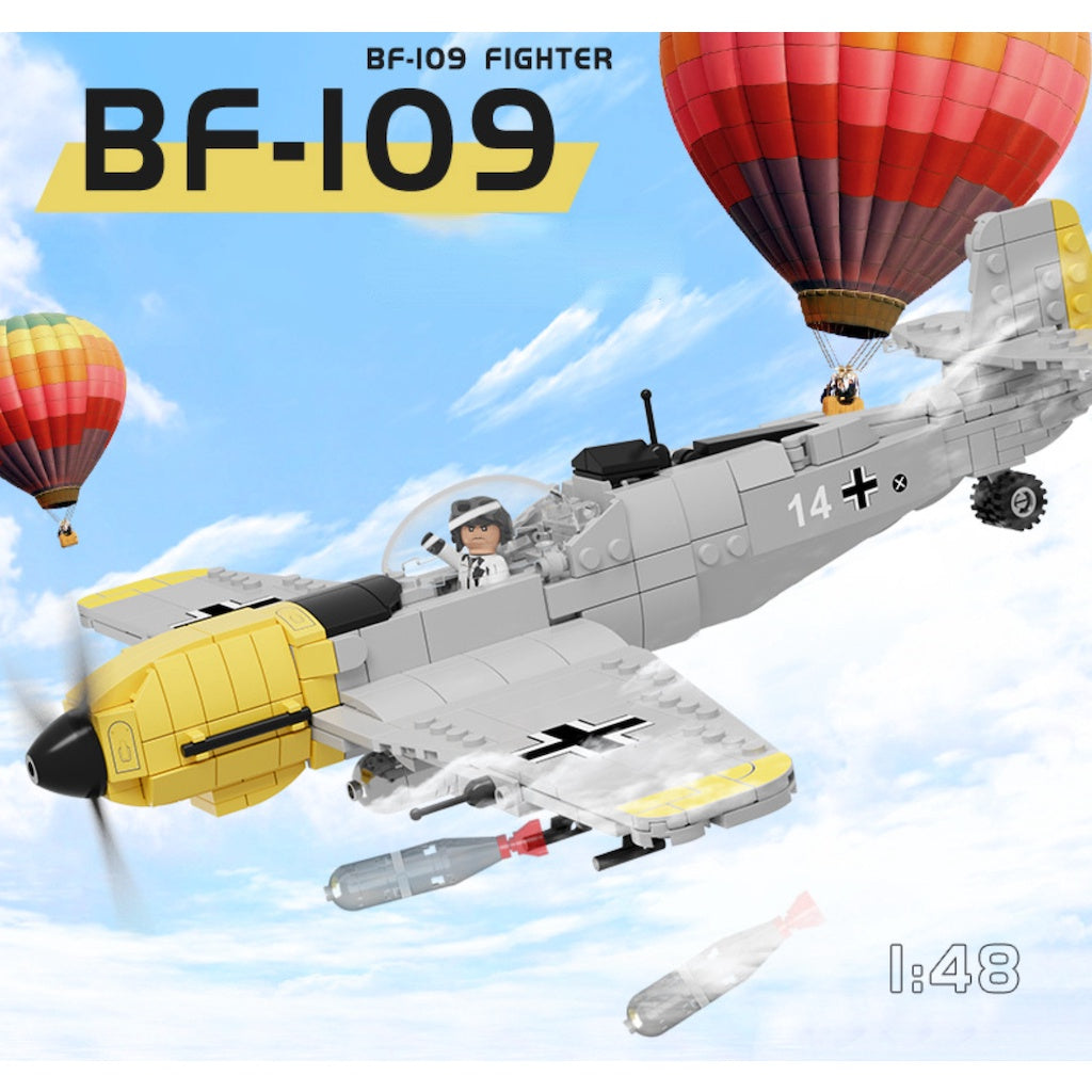 471PCS MOC Military BF-109 Me-109 Air Fighter Airplane Figure Model Toy Building Block Brick Gift Kids DIY Set New 1:48 Compatible Lego