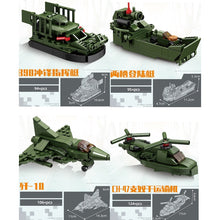 Load image into Gallery viewer, 987PCS MOC Military WW2 8in1 Pantsir S1 Truck Tank Helicopter Fighter Model Toy Building Block Brick Gift Kids DIY Set New Compatible Lego
