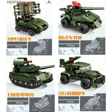 Load image into Gallery viewer, 987PCS MOC Military WW2 8in1 Pantsir S1 Truck Tank Helicopter Fighter Model Toy Building Block Brick Gift Kids DIY Set New Compatible Lego
