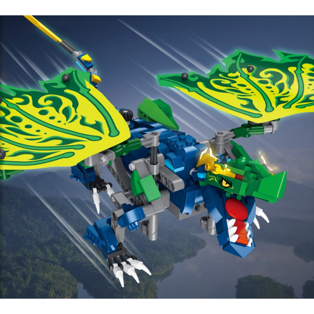 447PCS MOC Lloyd's Legendary Flying Dragon Model Toy Building