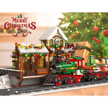 Load image into Gallery viewer, 1362PCS MOC Christmas Train Station Light Model Toy Building Block Brick Gift Kids DIY Set New Compatible Lego
