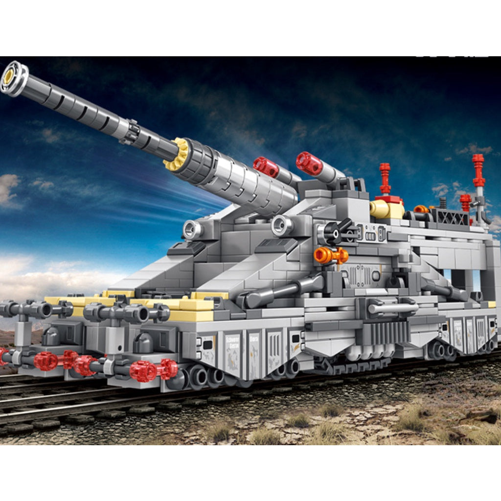 853PCS MOC Military Schwerer Gustav Dora Cannon Tank Model Toy Building Block Brick Gift Kids DIY Set New Compatible Lego