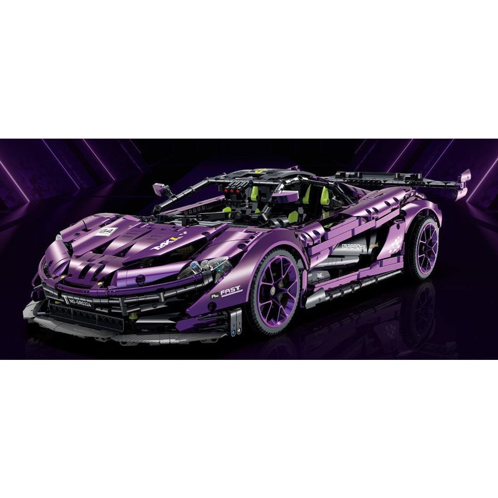 3568PCS MOC Technic Speed Static Large Purple P1 GTR 3.8Super Racing Sports Car Model Toy Building Block Brick Gift Kids DIY Set New 1:8 Compatible Lego