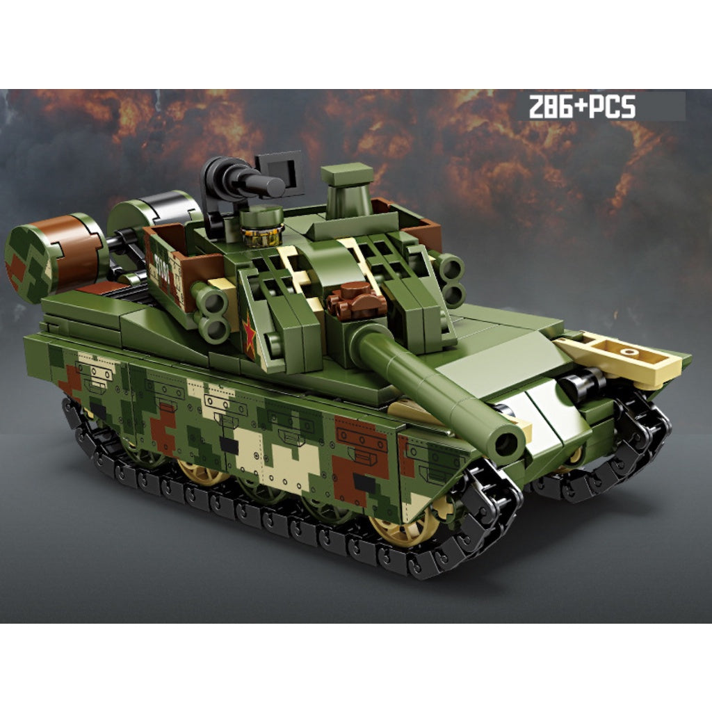 286PCS MOC Military 99A Main Battle Tank Figure Model Toy Building Block Brick Gift Kids DIY Set New Compatible Lego