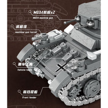 Load image into Gallery viewer, 461PCS MOC Military Panzer Pzkpfw I SdKfz 101 Tank Figure Model Toy Building Block Brick Gift Kids DIY Set New 1:35
