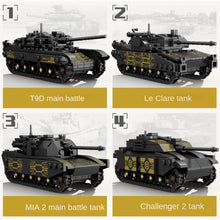 Load image into Gallery viewer, 1134PCS MOC Military 4in1 T90 Leclerc M1A2 Challenger 2 Mammoth Main Battle Tank Figure Model Toy Building Block Brick Gift Kids DIY Set New Compatible Lego
